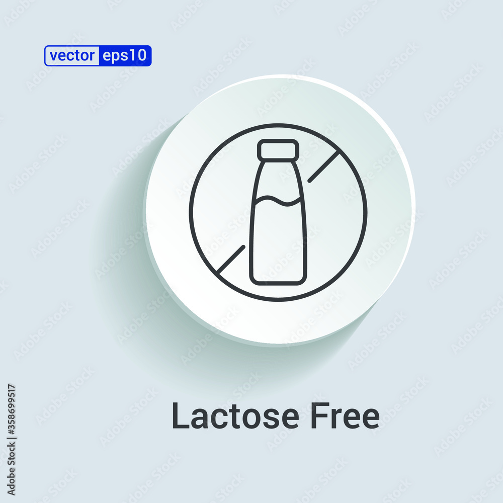 Lactose Free Icon. EPS10 Lactose Free Icon. EPS10