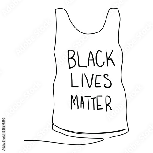 one line continuous drawing t shirt black lives matter