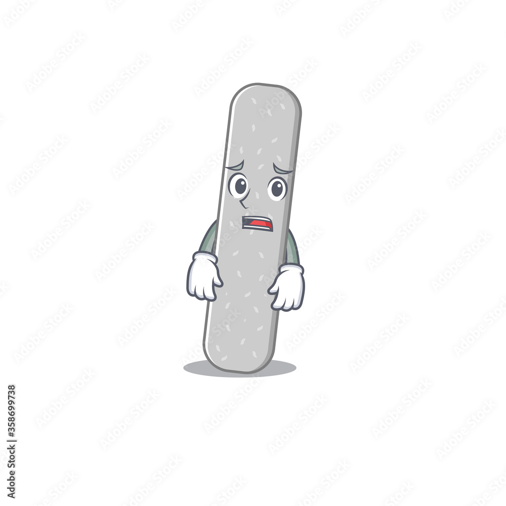 Cartoon image design emery boards showing worried face