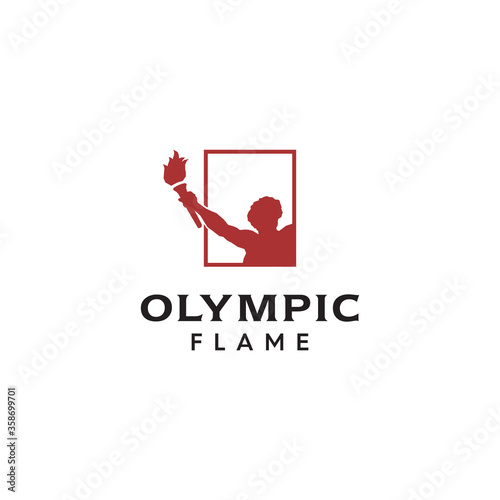 illustration logo vector graphic of Olympic flame, good for the logo of a sports competition