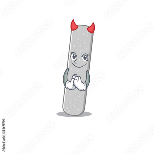 Emery boards clothed as devil cartoon character design on Halloween night