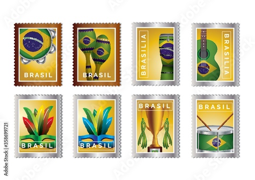 collection of brazil stamp