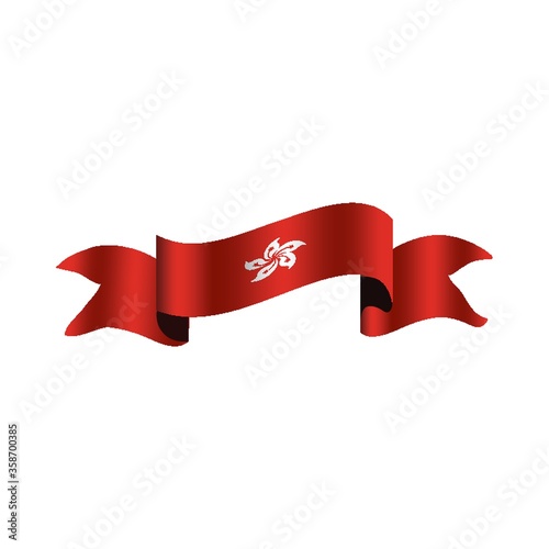 hong kong flag ribbon