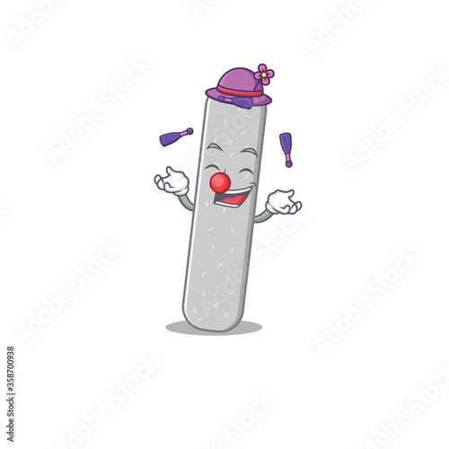 A emery boards cartoon design style love playing juggling