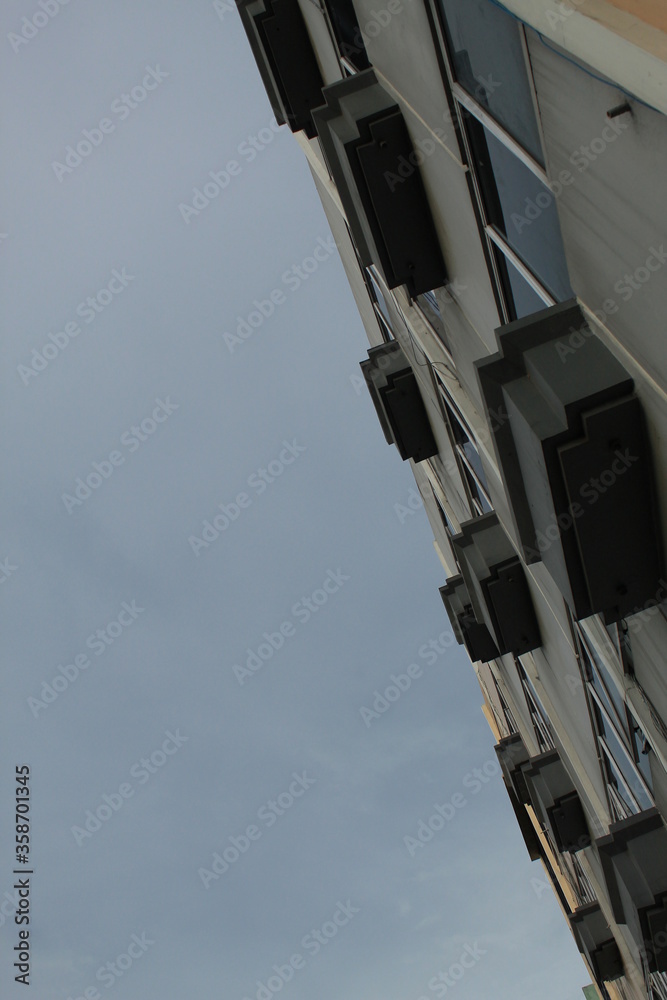 construction crane on a building