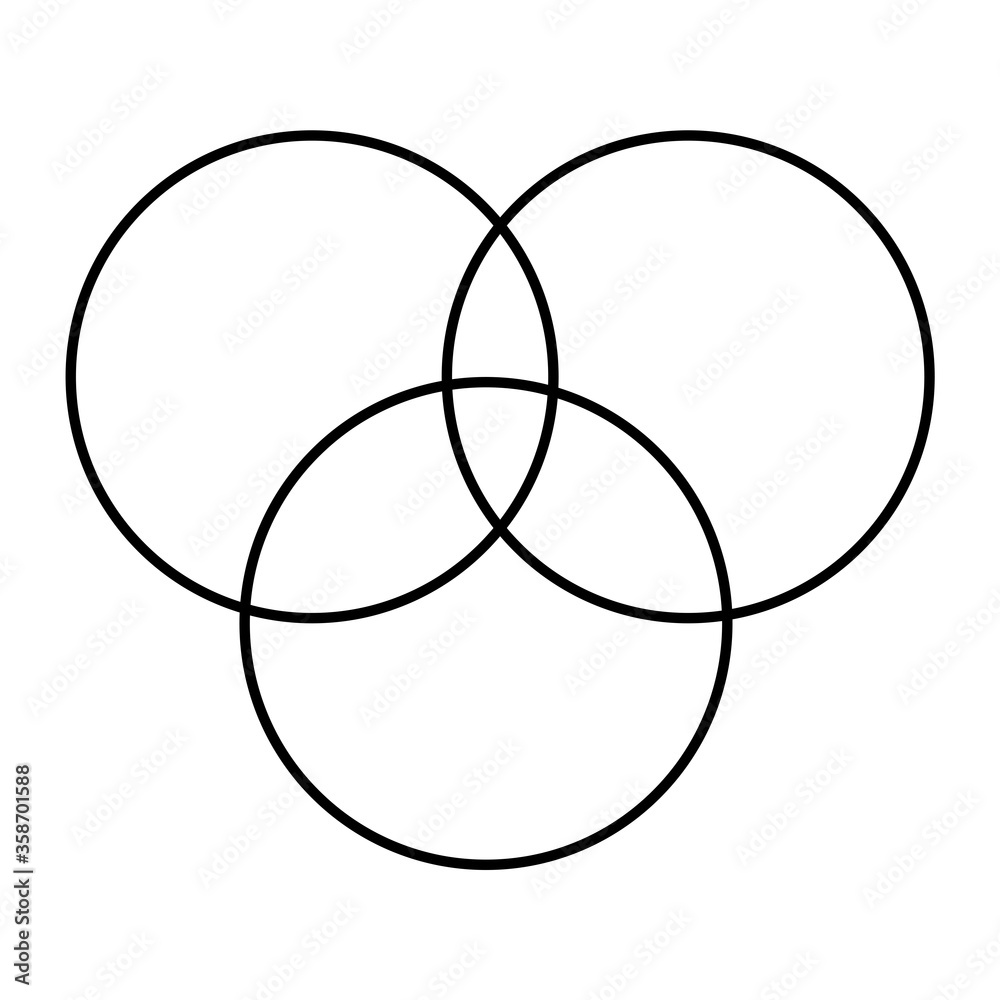 venn diagram on white back ground venn diagram on white back ground