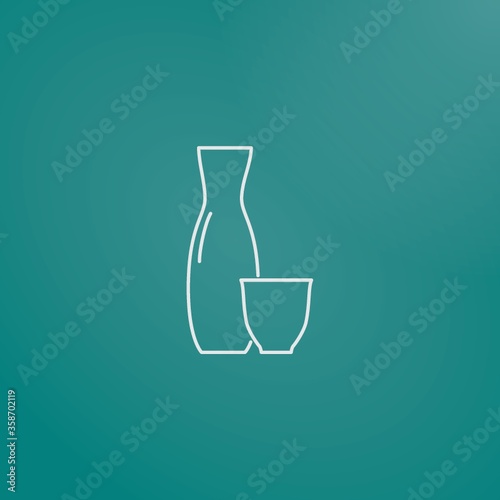 sake bottle and cup