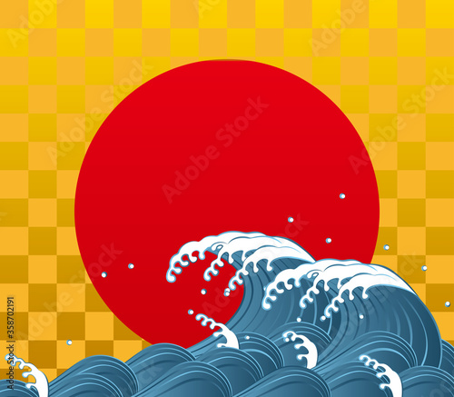 和風。波と太陽。