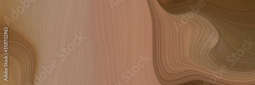 abstract modern header with pastel brown, chocolate and brown colors. fluid curved flowing waves and curves for poster or canvas