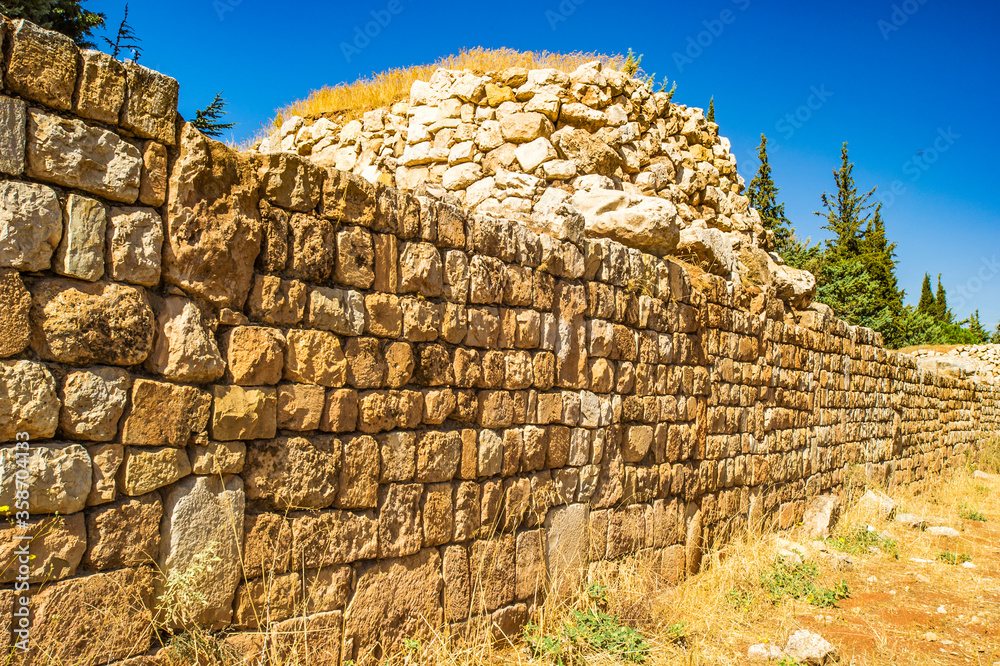 It's Stones of the ruins of the Umayyad city of Anjar, Lebanon. UNESCO World Heritage Site