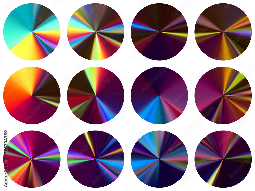 round metallic gradient label elements vector round metallic gradient label elements vector
