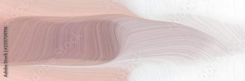 abstract colorful horizontal header with light gray, pastel gray and rosy brown colors. fluid curved lines with dynamic flowing waves and curves for poster or canvas