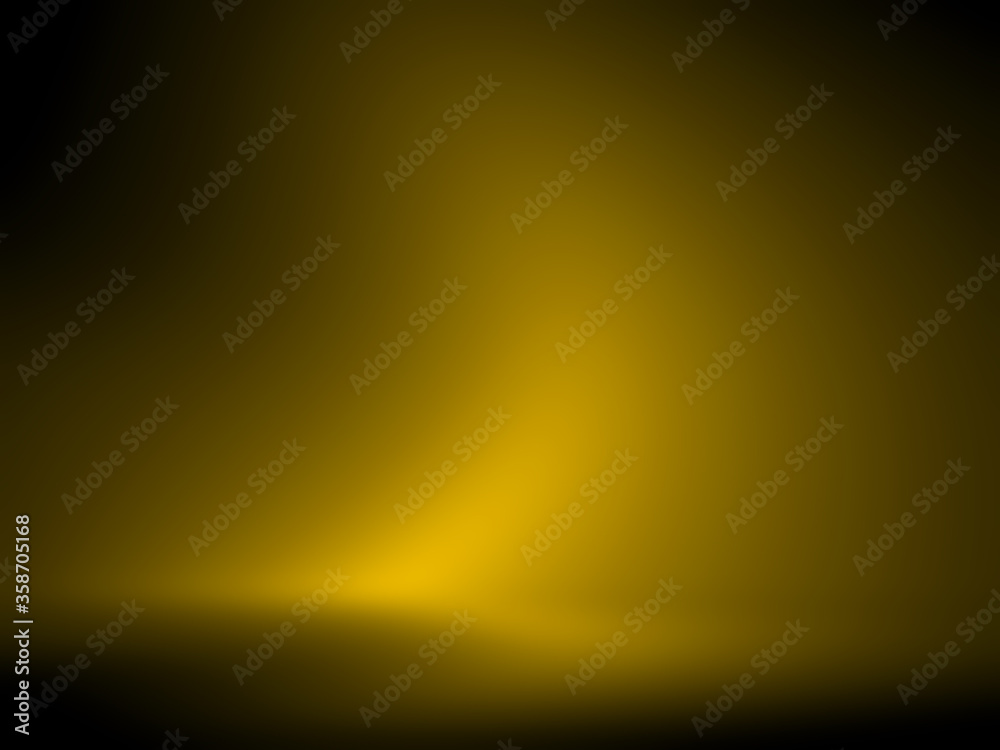 Abstract yellow background for web design templates, christmas, valentine, product studio room and business report with smooth gradient color. Black and yellow background.