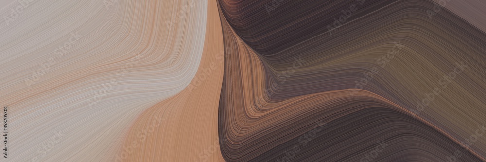 Obraz premium abstract colorful banner design with old mauve, rosy brown and dark gray colors. fluid curved flowing waves and curves for poster or canvas