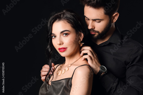 Young couple wearing stylis...