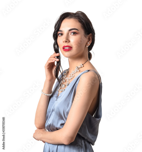 Beautiful young woman weari...