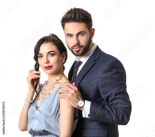 Young couple wearing stylis...