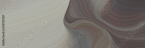 abstract flowing banner with dark gray, dim gray and old mauve colors. fluid curved flowing waves and curves for poster or canvas