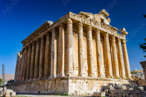 It's The Temple of Bacchus, at Baalbek in Lebanon.