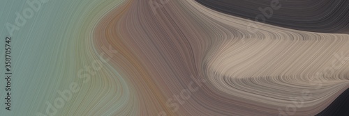 abstract dynamic designed horizontal header with old lavender, very dark blue and dark slate gray colors. fluid curved lines with dynamic flowing waves and curves for poster or canvas © Eigens