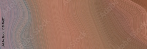 abstract dynamic header with pastel brown, gray gray and rosy brown colors. fluid curved flowing waves and curves for poster or canvas