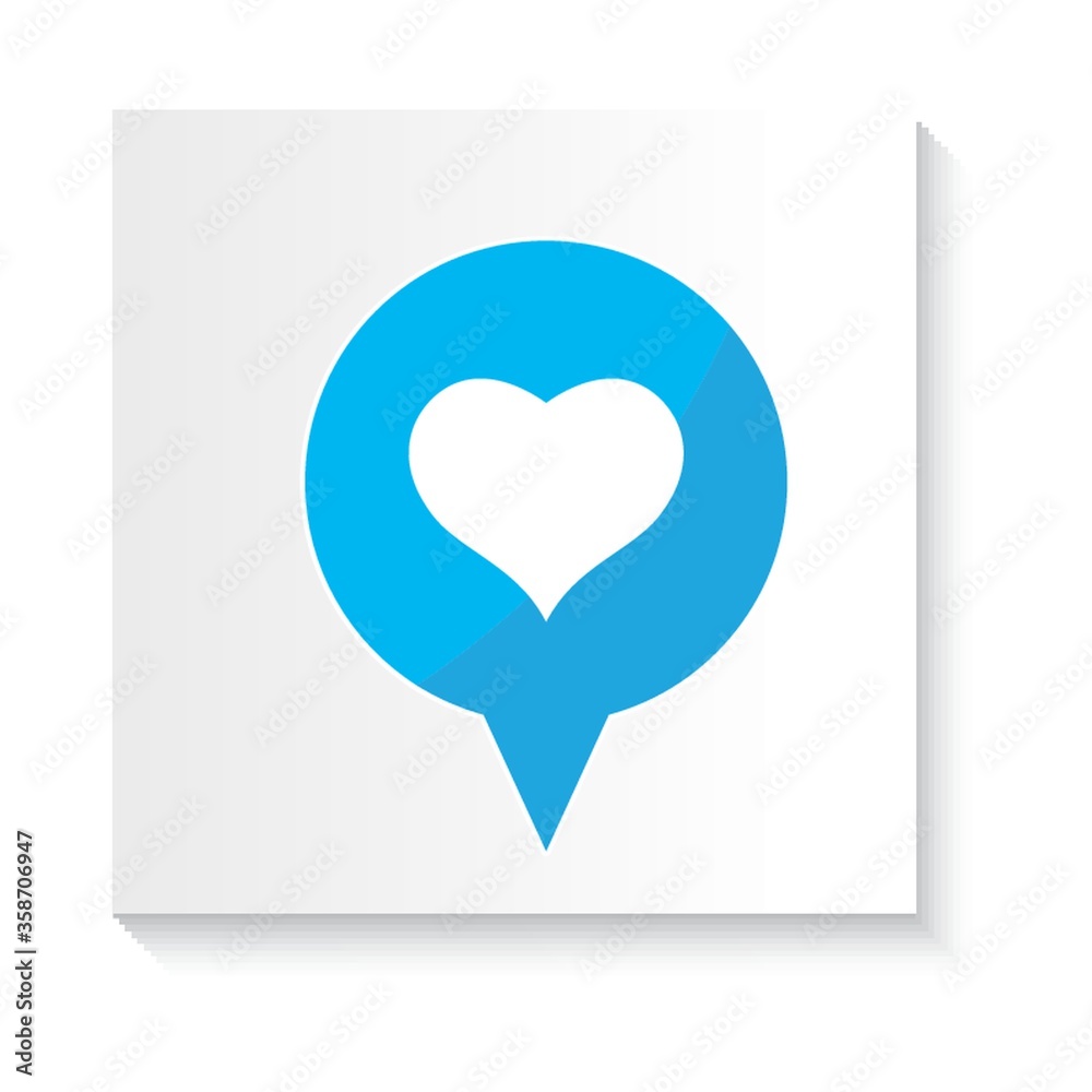 speech bubble with heart icon speech bubble with heart icon