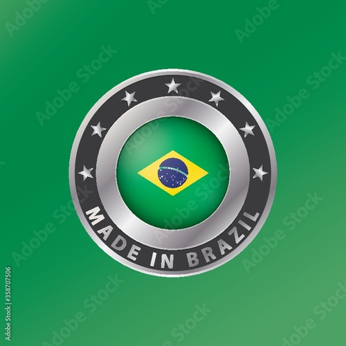 brazil flag label