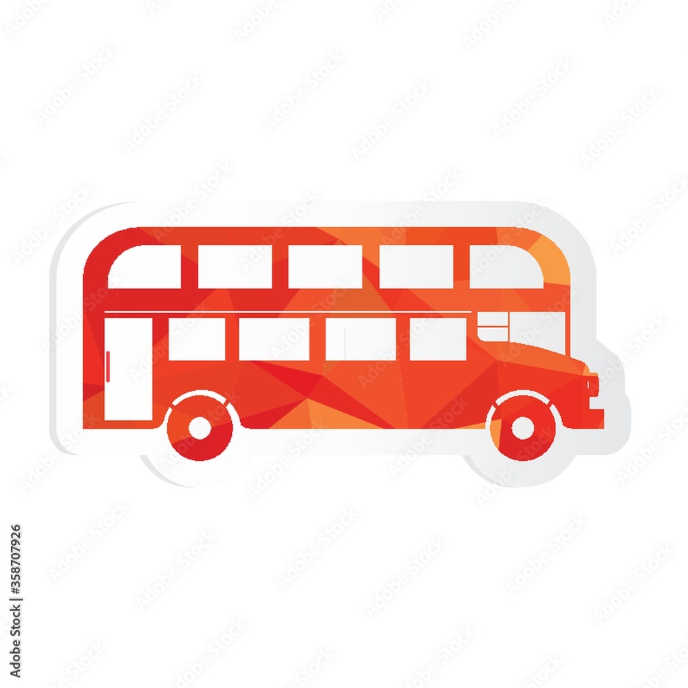 double decker bus sticker