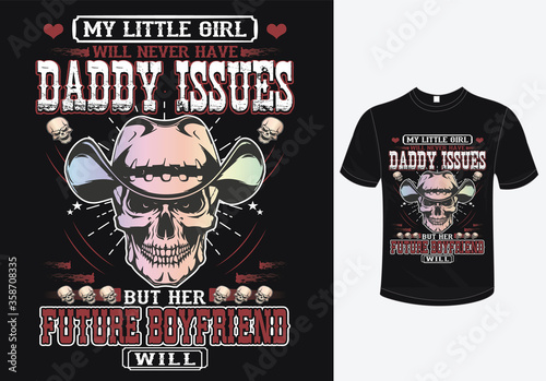 Daddy's Little Girl t-shirt-Father's Day t-shirt design