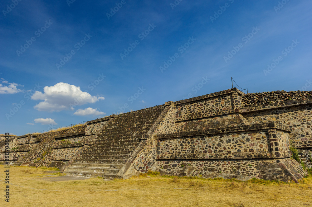 It's Actual view of the Pre-Hispanic city of Teotihuacan, Mexico