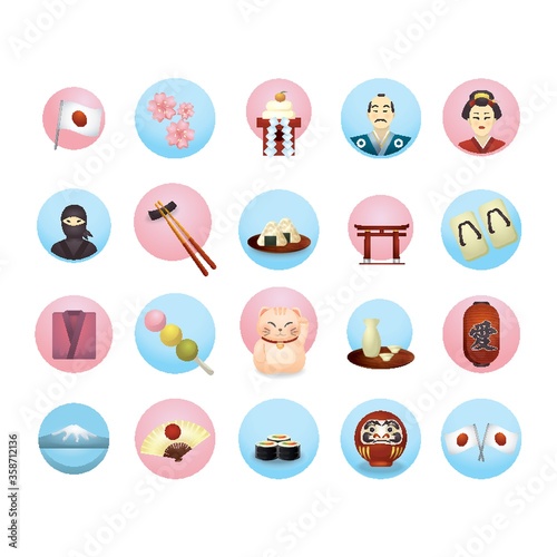 collection of japanese icons