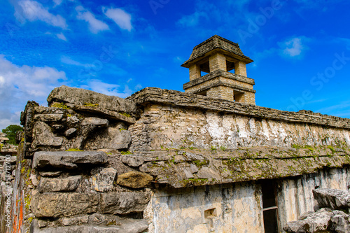 Observatory of the Palace of Palenque, was a pre-Columbian Maya civilization of Mesoamerica. Known as Lakamha (Big Water). UNESCO World Heritage