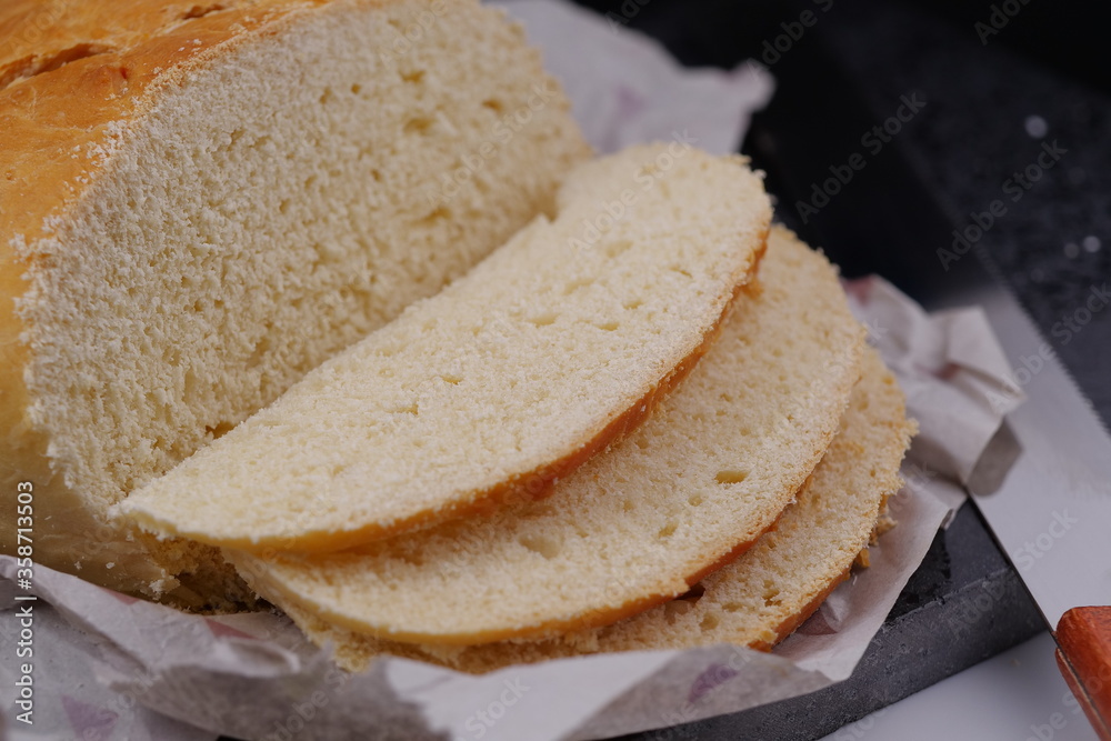 sliced bread on a plate
