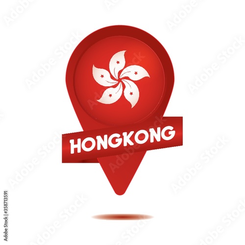location pin with hong kong flag