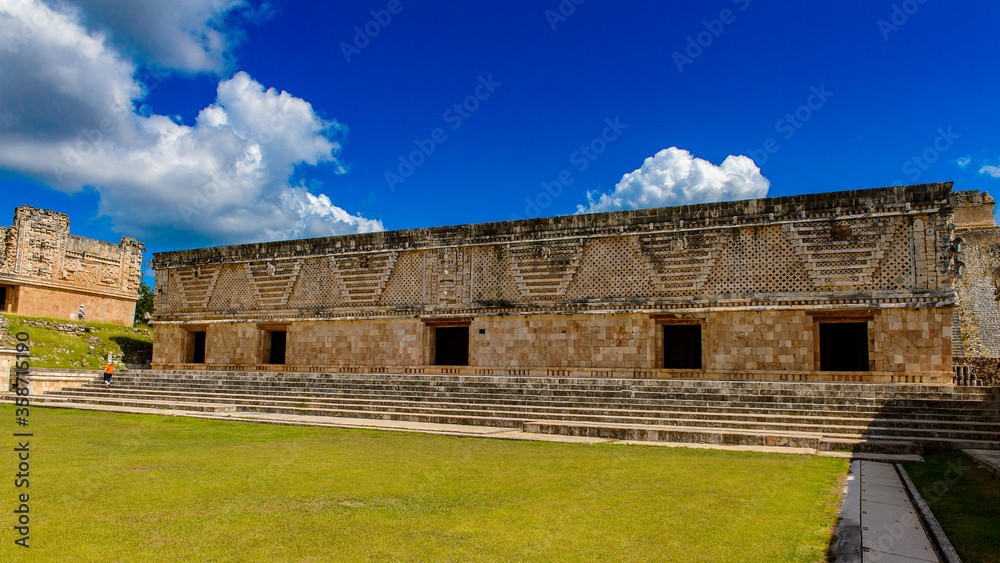 Building of The Nunnery, Uxmal, an ancient Maya city of the classical period. One of the most important archaeological sites of Maya culture. UNESCO World Heritage site