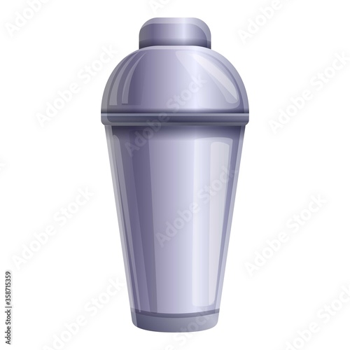Bartender cocktail shaker icon. Cartoon of bartender cocktail shaker vector icon for web design isolated on white background