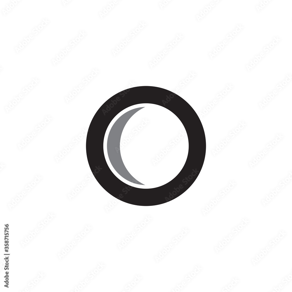 O letter initial icon logo design template