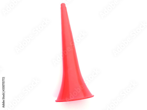 Blank Vuvuzela Stadium Plastic Horn, Fan vuvuzela trumpet isolated on white background