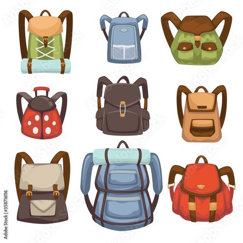 Satchels for school or traveling, travel bags set