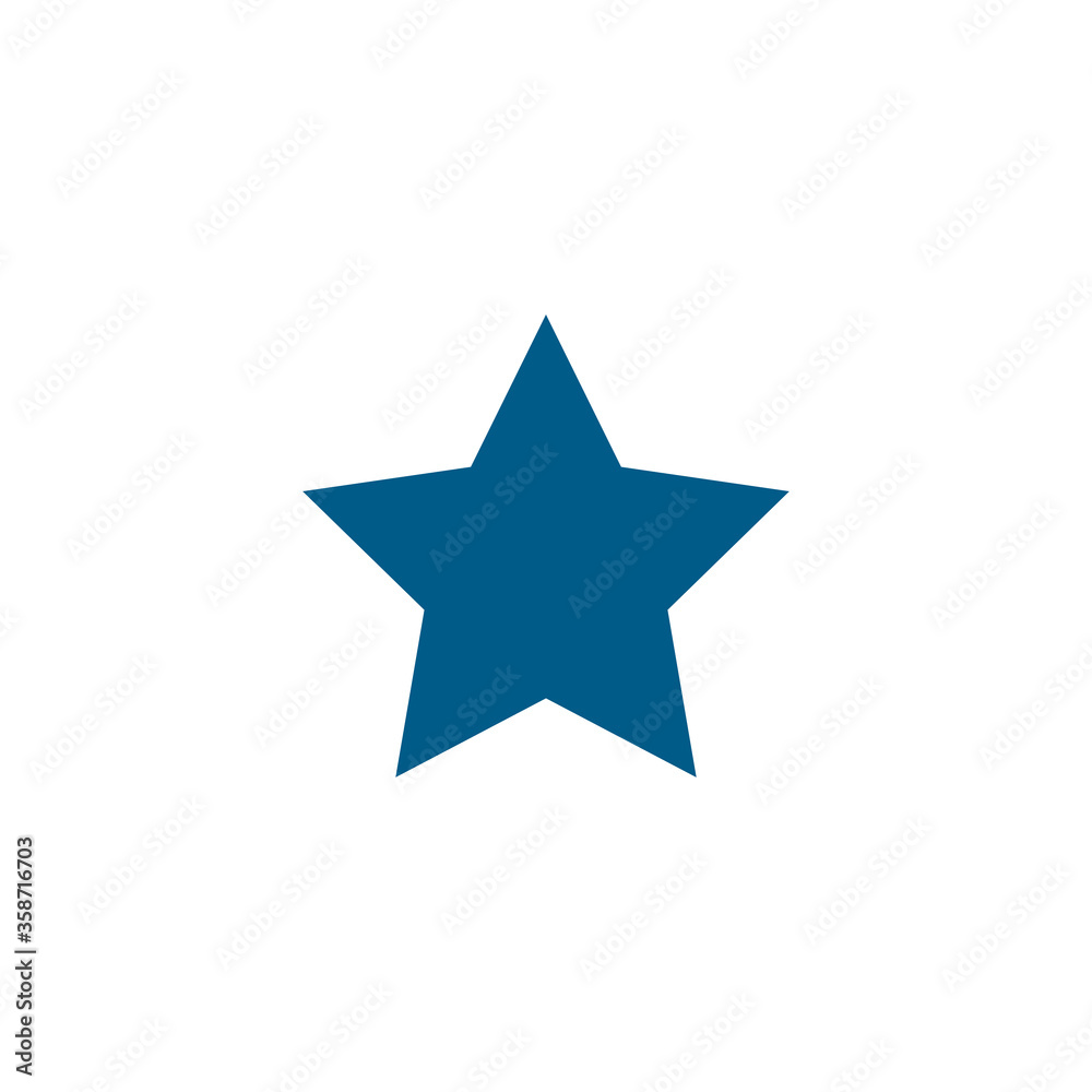 Star Blue Icon On White Background. Blue Flat Style Vector Illustration. Star Blue Icon On White Background. Blue Flat Style Vector Illustration.
