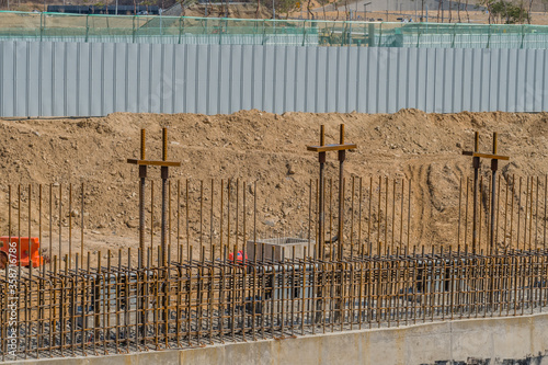 Wallpaper Mural Rebar reinforcement rods in concrete Torontodigital.ca