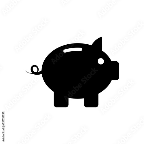 piggy bank icon vector design template