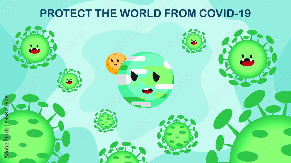 Obraz premium Protect the World from Corona Virus