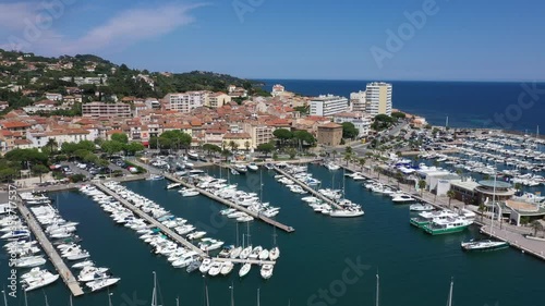 Var department, Aerial view of Sainte Maxime on French Riviera, photo