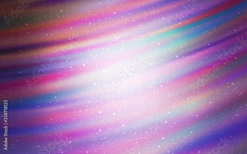 Light Purple vector template with space stars. Shining colored illustration with bright astronomical stars. Pattern for astronomy websites.