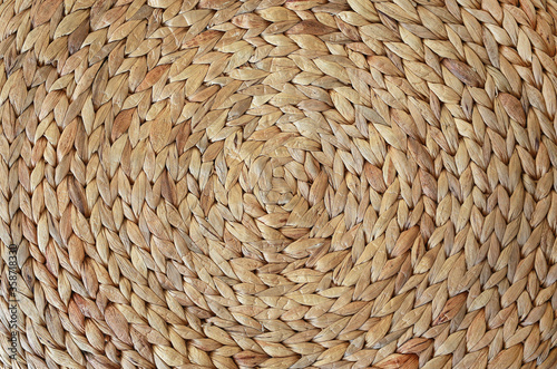 Woven mat texture made from Dry Water hyacinth
