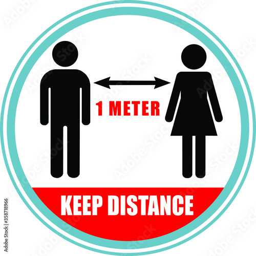 Keep distance for preventing Covid 19