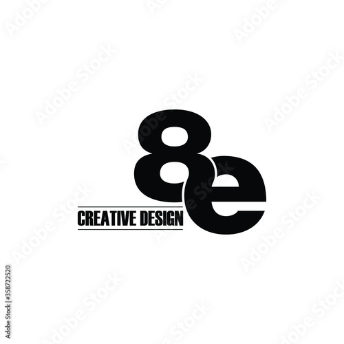 Letter 8E logo icon design vector. monogram logo vector illustration. photo