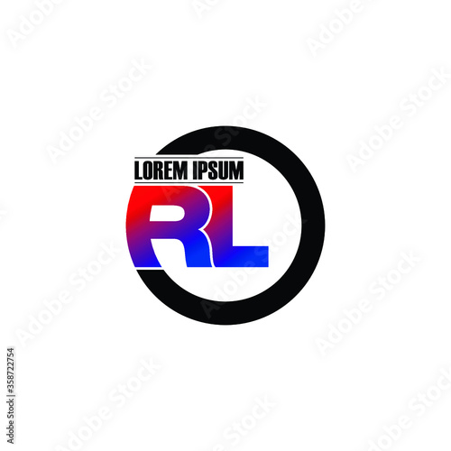 Free Download Letter RL circle logo icon design vector. monogram logo vector illustration. - GFXLoad