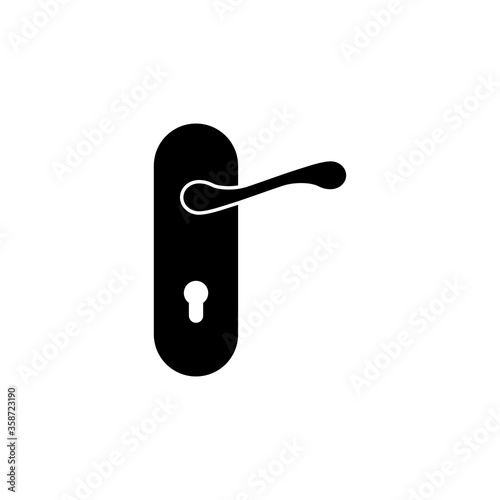 Door handle icon in trendy flat design